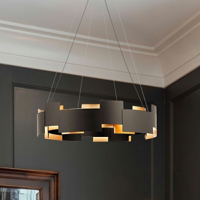 Chandelier Light Fixture 8 Lights Post-Modern Contemporary Metal Shade Indoor Hanging Lamp