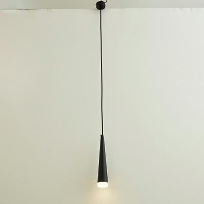 Cone Metal LED Hanging Light Modern Style Acrylic Pendant Light for Coffee Shop
