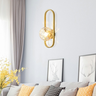 Decoration Wall Lamp Postmodern Oval and Globe Glass Shade LED Sconce Lighting