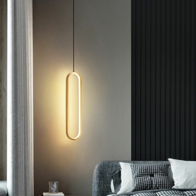 Geometric Single Light Hanging Light Fixtures Oval Contemporary Pendant Light Kit