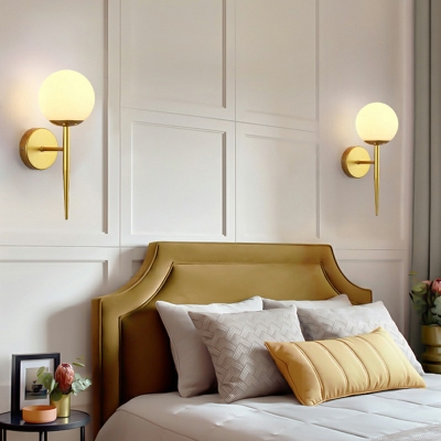 Glass Industrial Style Wall Sconces Lighting 1-Light Wall Sconce for Bedroom