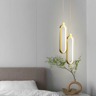 Gold Geometric Suspended Lighting Fixture Single Light Pendant Light Kit