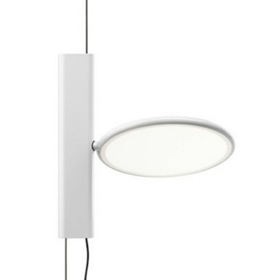 Minimalist Style Disk Shaped Pendant Lamp Metal LED Hanging Lamp for Sitting Room