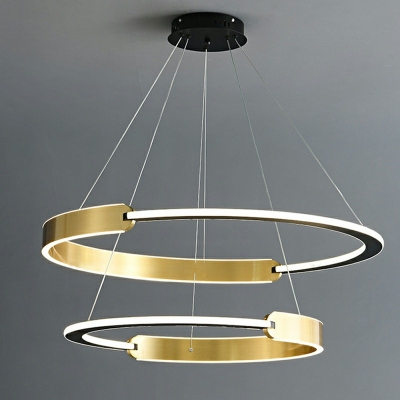 Modern Style Hanging Lights Metal Chandelier for Living Room Restaurant