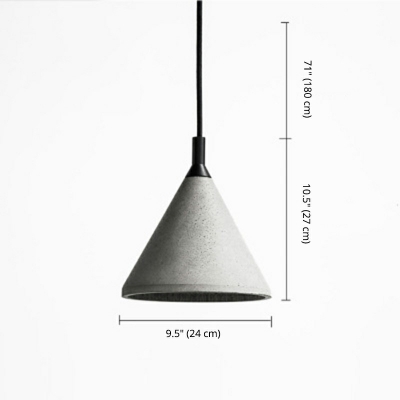 Modern Style LED Hanging Light Industrial Cement Cone Pendant Light for Dinning Room Coffee Shop