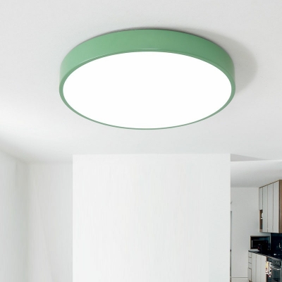 Modern Style Round Flush Mount Light Acrylic 1 Light Ceiling Light for Bedroom