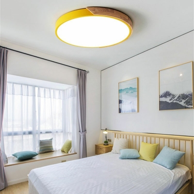 Modern Style Round Shaped Flush Mount Light Acrylic 1 Light Ceiling Light for Living Room