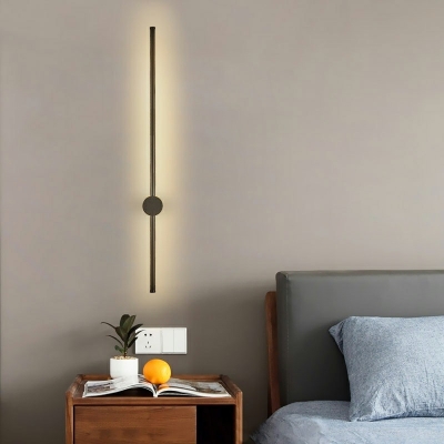 Modern Style Simple Linear Wall Lamp Metal 1 Light Wall Light for Bedroom