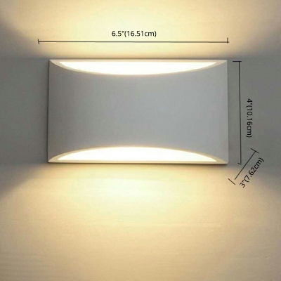 Nordic Contemporary Creative Indoor Wall Light Aluminum Sconces LED for Balcony TV Wall in White