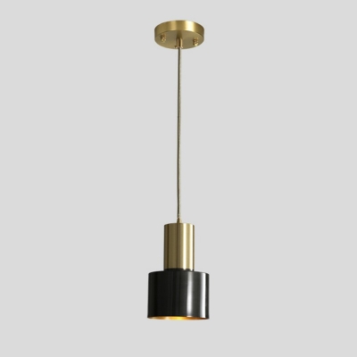 Nordic Style LED Hanging Light Postmodern Style Metal Cylinder Pendant Light for Bedside
