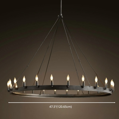 Simple American Style Chandelier 24 Head Industrial Ceiling Chandelier for Bar Hotel Cafe
