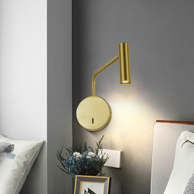 Single-Bulb Simple Adjustable Wall Light LED Metal Bedside Wall Mount Lighting Fixture for Sleeping Room