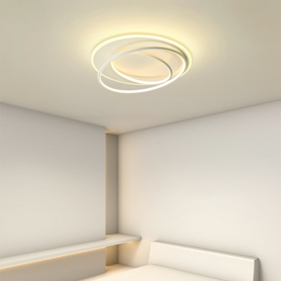 Thin 3-Ring LED Flush Ceiling Light Simplicity Acrylic Flush Light in Integrated LED