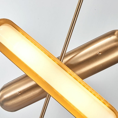 1-Light Pendant Lighting Geometric Modern Style Hanging Lamp Kit in Gold