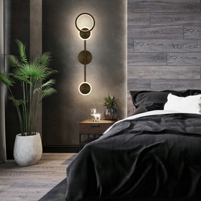 3 Lights LED Wall Sconce Nordic Style Industrial Backlight Wall Lamp for Bedside