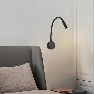 Adjustable Armed Wall Sconce Light Modern Metal and Rubber Shade Wall Light for Bedroom