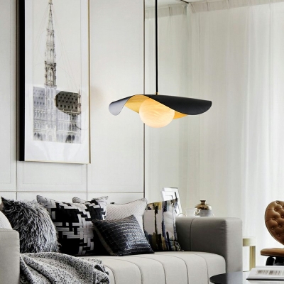 Ball Shape Hanging Lamp Nordic Style Stone Single Head Suspension Light for Hotel Hall Corridor