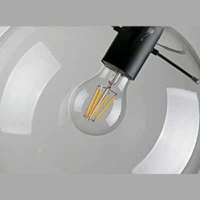 Clear Pendant Light Globes Modern Minimalism 1 Light Living Room Hanging Light Fixtures