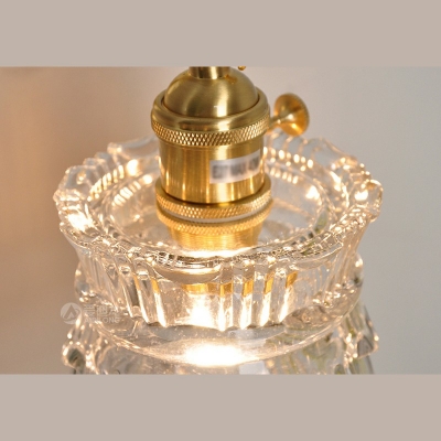 Contemporary Brass Sconce Lights 1 Light Clear Glass Shade Wall Light Sconce for Corridor Bedroom