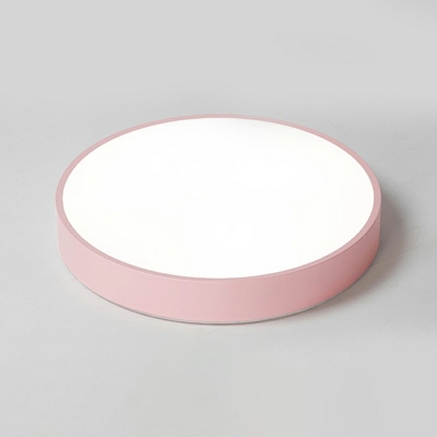 Contemporary Macaron Round Flush Mount Ceiling Light Acrylic LED Ceiling Flush Mount for Children Room