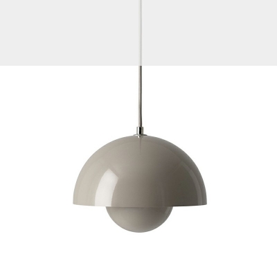 Hemisphere Hanging Pendant Lights Metal Single Lighting in Modern Style