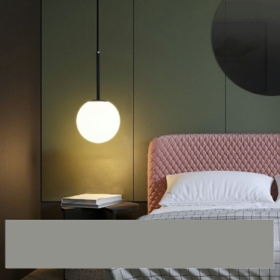 Minimalisma Glass Globe Hanging Light Modern and Simple LED Pendant Light for Bedside