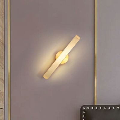 Modern Mental 1-Light Bedside Wall Mounted Reading Light Gold Rotatable LED Wall Sconce Light