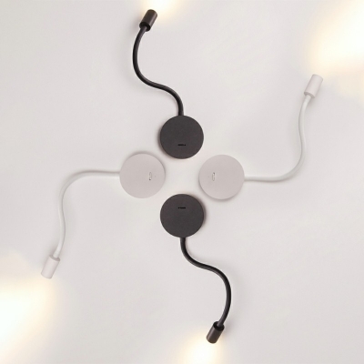 Modern Minimalist Iron Curl Wall Light Led Curved Wall Sconce for Living Room Bedroom Gallery