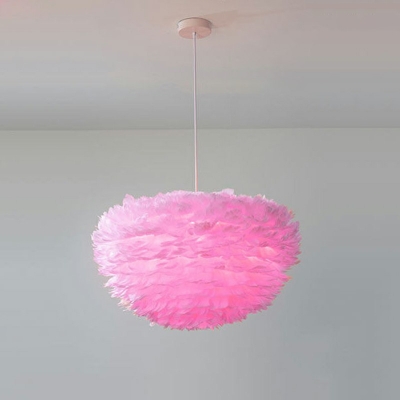 Modern Style Hanging Lights Feather-shaped Hanging Light Kit for Living Room Children's room