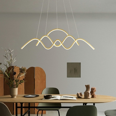 Modern Style Hanging Lights White Light Pendant Light Fixtures for Dining Room