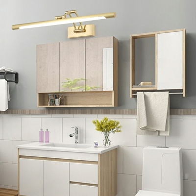 Modernist Single-Bulb Copper Mirror Front Light LED Metallic Wall Mounted Light for Bathroom