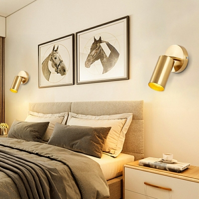 Reading Wall Mounted Light Fixture Contemporary Tubular Metal Shade Wall Light for Bedroom