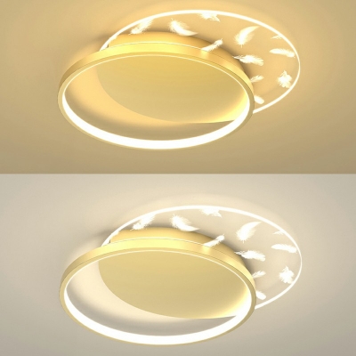 Simplicity Ceiling Light LED Light Acrylic Clear Shade Ceiling Light Fixture in Warm Light