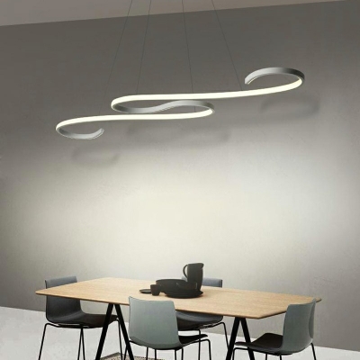 Special Island Light Fixture Modern Metal and Acrylic Shade Hanging Ceiling Light for Kitchen