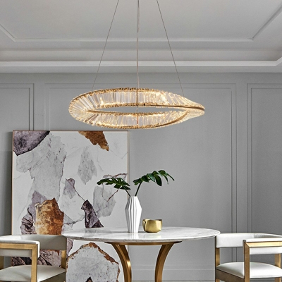 Ultra-Modern Style Island Ceiling Light Crystal Chandelier for Living Room Bedroom