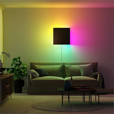 Black Arcylic Led Square Wall Light Modern Home Decorative Led Indirect Lighting for Reading Room