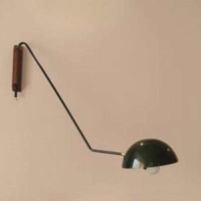 Cone Wall Sconce Lighting Fixtures 1-Light Metal Swing Arm Wall Lighting