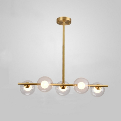 Contemporary Island Lighting 5 Head Chandelier Lamp for Bar Dining Room