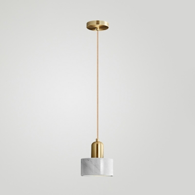 Cylinder Shape Hanging Lamp Nordic Style Stone 6