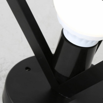 Metal Flush Mount Chandelier Lighting Industrial Single Pendant Lights in Black