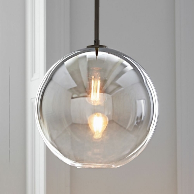 Modern and Simple Hanging Light Minimalisma Glass Globe LED Pendant Light for Dinning Room