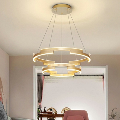 Modern Hanging Lights Metal Chandelier for Living Room Dining Room