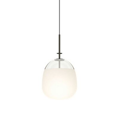 Modern Style Glass Hanging Light Goose Egg Shaped Minimalisma Pendant Light for Bar Bedside