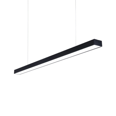 Modern Style LED Pendant Light Metal Acrylic Linear Hanging Light for Factory Office