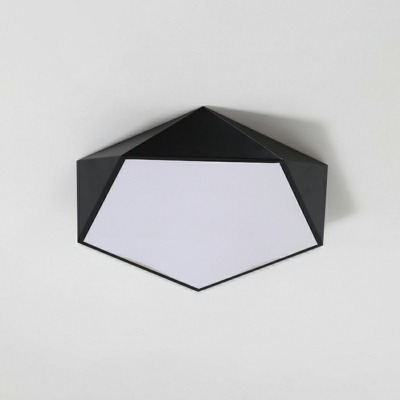 Modern Style Macaron Geometric Shaped Flush Mount Light Metal 1 Light Ceiling Light