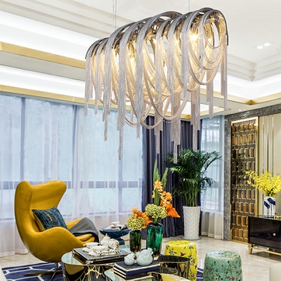 Postmodern Style Hanging Lights Chandelier for Hotel Lobby Living Room