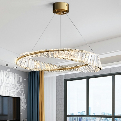 Postmodern Style Hanging Lights Crystal Chandelier for Living Room Dining Room Bedroom