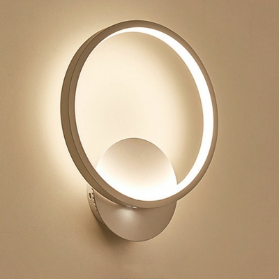 Ring Shape Wall Light Contracted Modern Aluminum and Acrylic Shade Wall Mount Light for Hallway