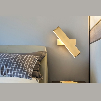 1-Light Wall Light Sconces Metallic Wall Mount Light Contemporary Minimalist Style