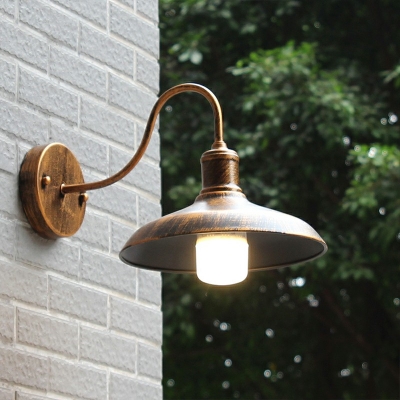 Industrial Style Barn Shaped Wall Lamp Metal 1 Light Wall Light